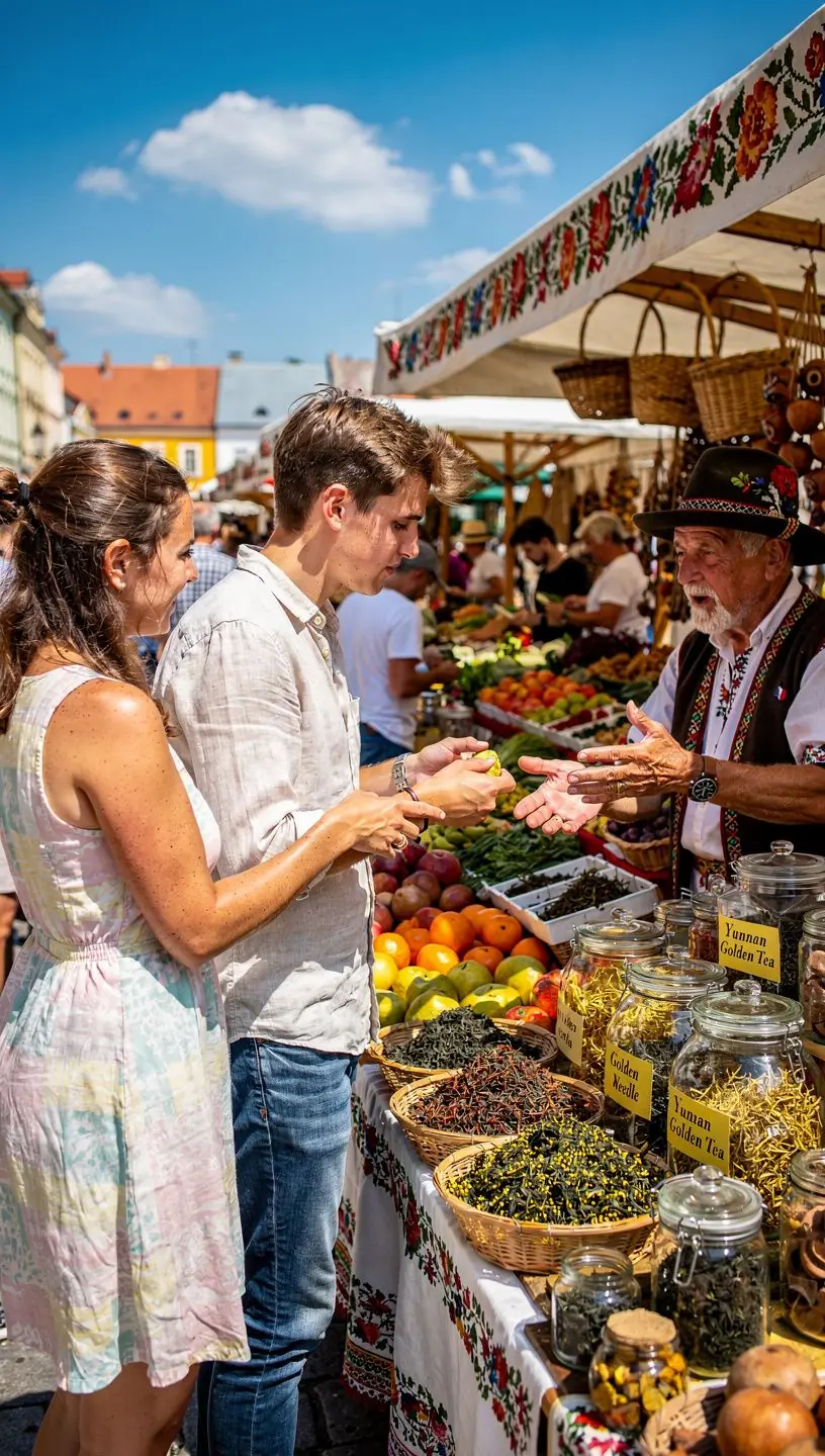 Záber na čajový obrad s prírodnými ingredienciami.