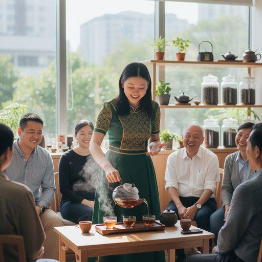 Čajová kanvica s Yunnan zlatým čajom a šálkami
